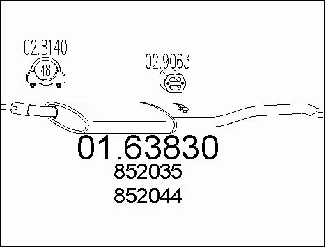 Rear Muffler (01.63830)