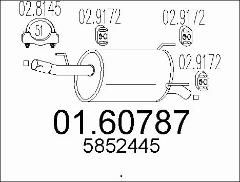 Rear Muffler (01.60787)