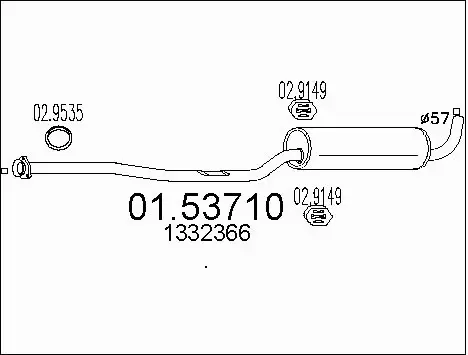 Centre Muffler (01.53710)