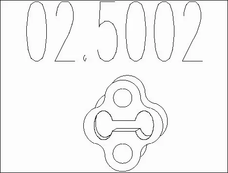 Rubber Buffer, muffler (02.5002)