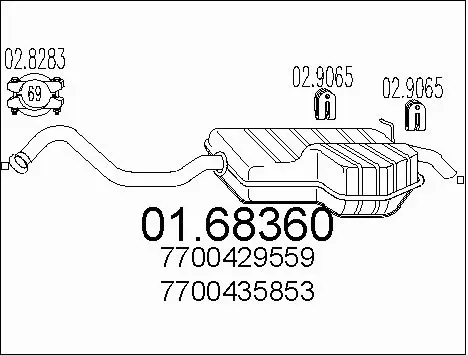 Rear Muffler (01.68360)