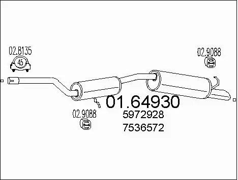 Rear Muffler (01.64930)