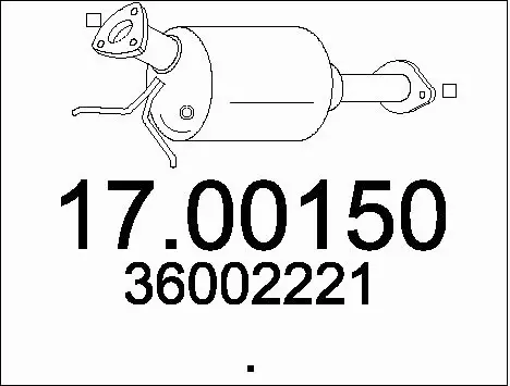 Soot/Particulate Filter, exhaust system (17.00150)