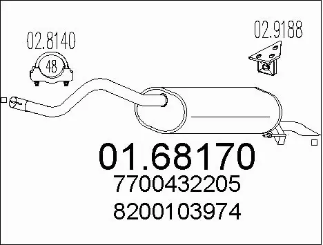 Rear Muffler (01.68170)