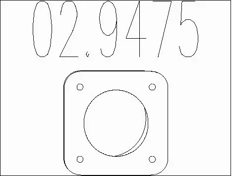 Gasket, exhaust pipe (02.9475)