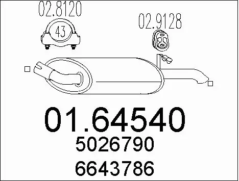 Rear Muffler (01.64540)