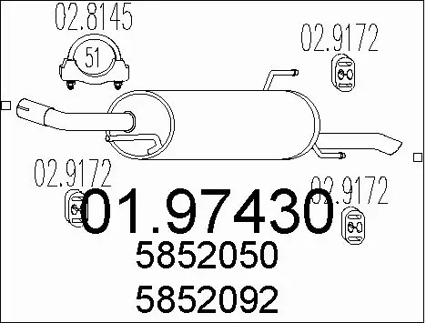 Rear Muffler (01.97430)