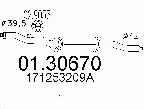Centre Muffler (01.30670)