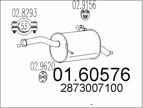 Rear Muffler (01.60576)