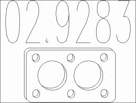 Gasket, exhaust pipe (02.9283)
