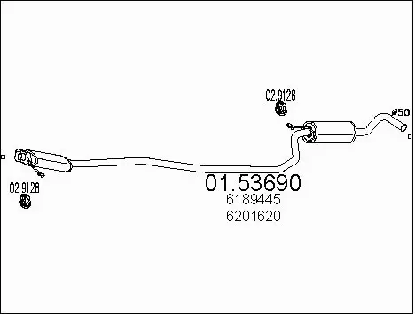 Centre Muffler (01.53690)
