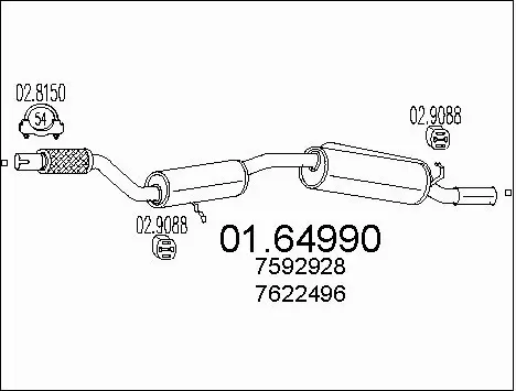 Rear Muffler (01.64990)