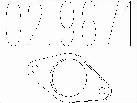 Gasket, exhaust pipe (02.9671)