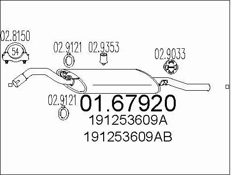 Rear Muffler (01.67920)