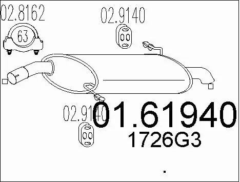 Rear Muffler (01.61940)