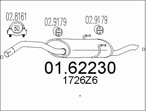 Rear Muffler (01.62230)