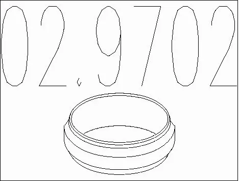 Gasket, exhaust pipe (02.9702)