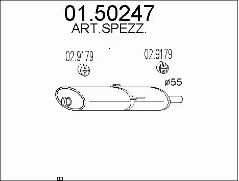 Centre Muffler (01.50247)
