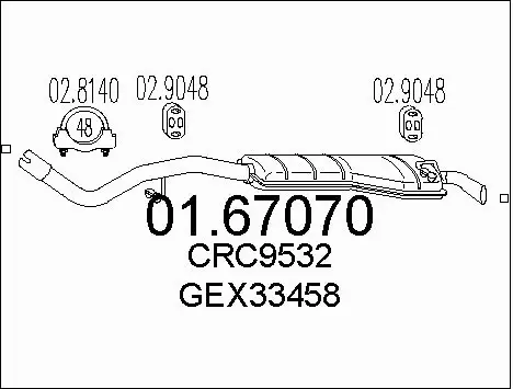 Rear Muffler (01.67070)