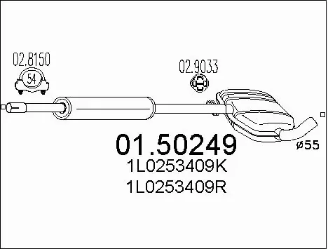 Centre Muffler (01.50249)