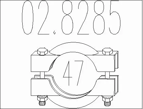 Pipe Connector, exhaust system (02.8285)
