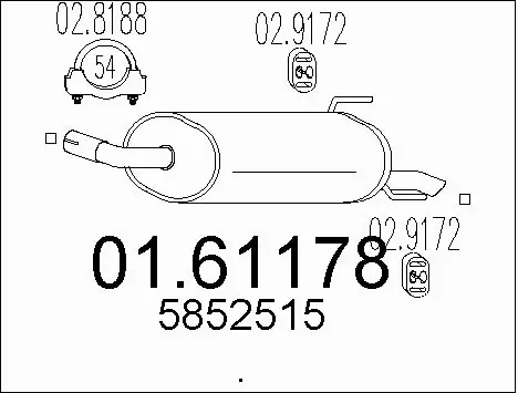 Rear Muffler (01.61178)
