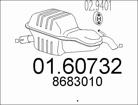 Rear Muffler (01.60732)