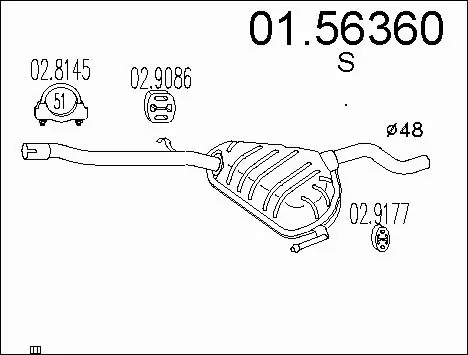 Centre Muffler (01.56360)