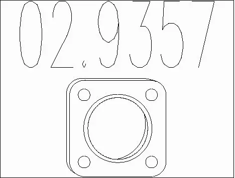 Gasket, exhaust pipe (02.9357)
