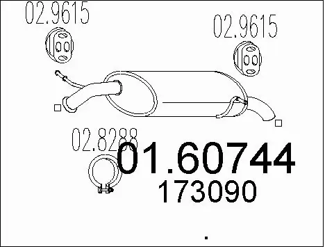 Rear Muffler (01.60744)