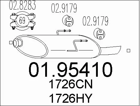 Rear Muffler (01.95410)