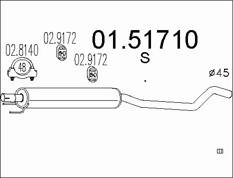 Centre Muffler (01.51710)