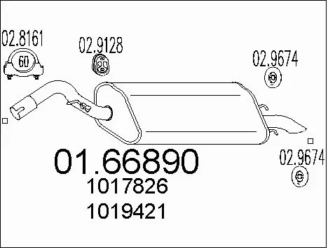 Rear Muffler (01.66890)