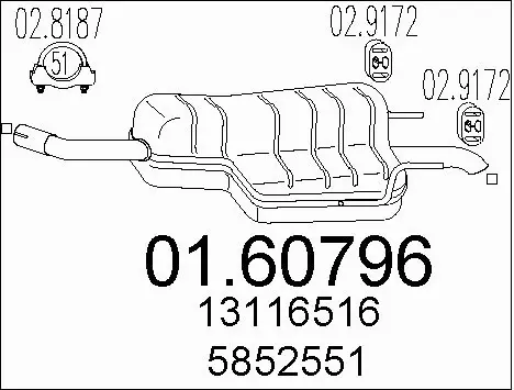 Rear Muffler (01.60796)