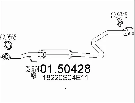 Centre Muffler (01.50428)