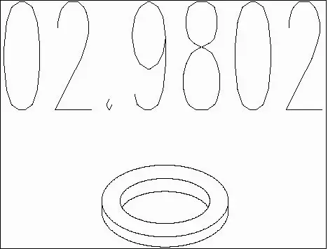 Gasket, exhaust pipe (02.9802)