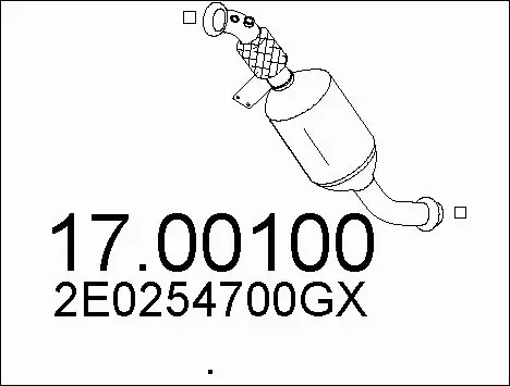 Soot/Particulate Filter, exhaust system (17.00100)