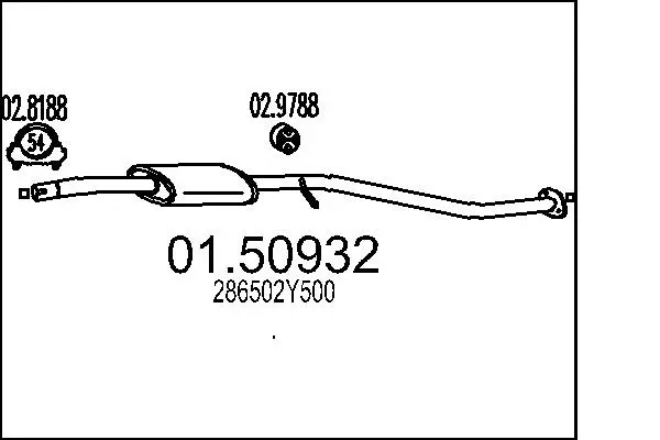 Centre Muffler (01.50932)