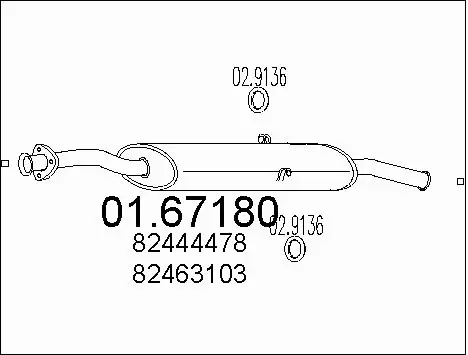 Rear Muffler (01.67180)