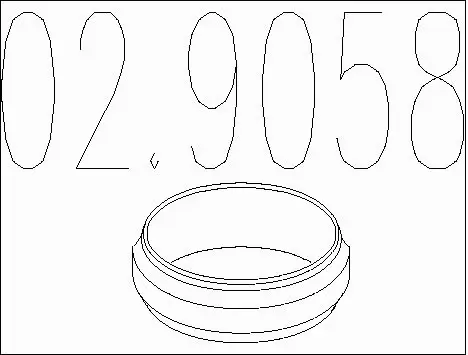 Gasket, exhaust pipe (02.9058)