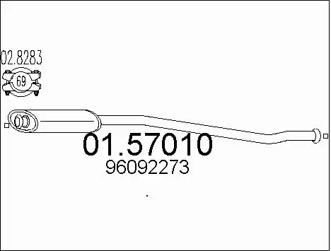 Centre Muffler (01.57010)