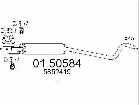 Centre Muffler (01.50584)