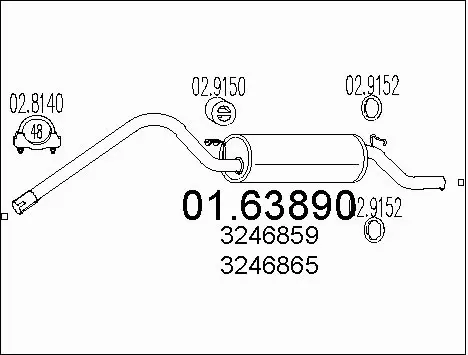 Rear Muffler (01.63890)