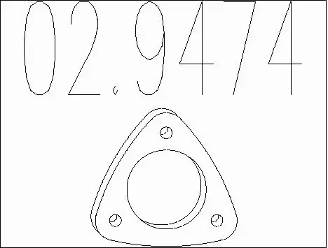Gasket, exhaust pipe (02.9474)