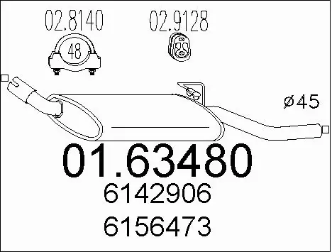 Rear Muffler (01.63480)