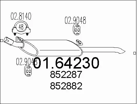 Rear Muffler (01.64230)