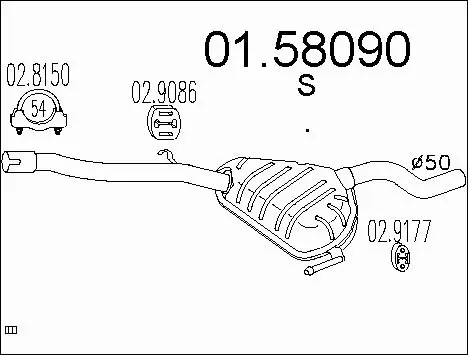 Centre Muffler (01.58090)