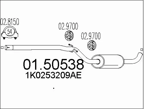 Centre Muffler (01.50538)