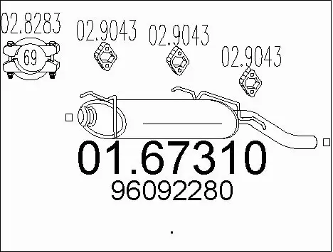 Rear Muffler (01.67310)