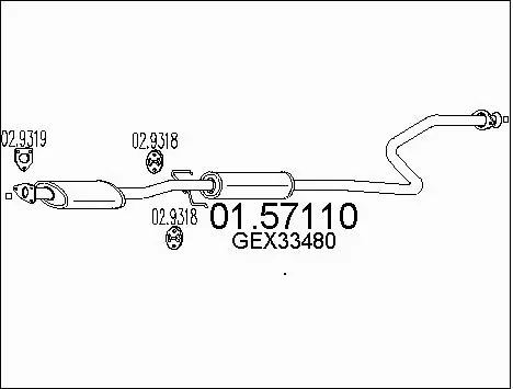 Centre Muffler (01.57110)